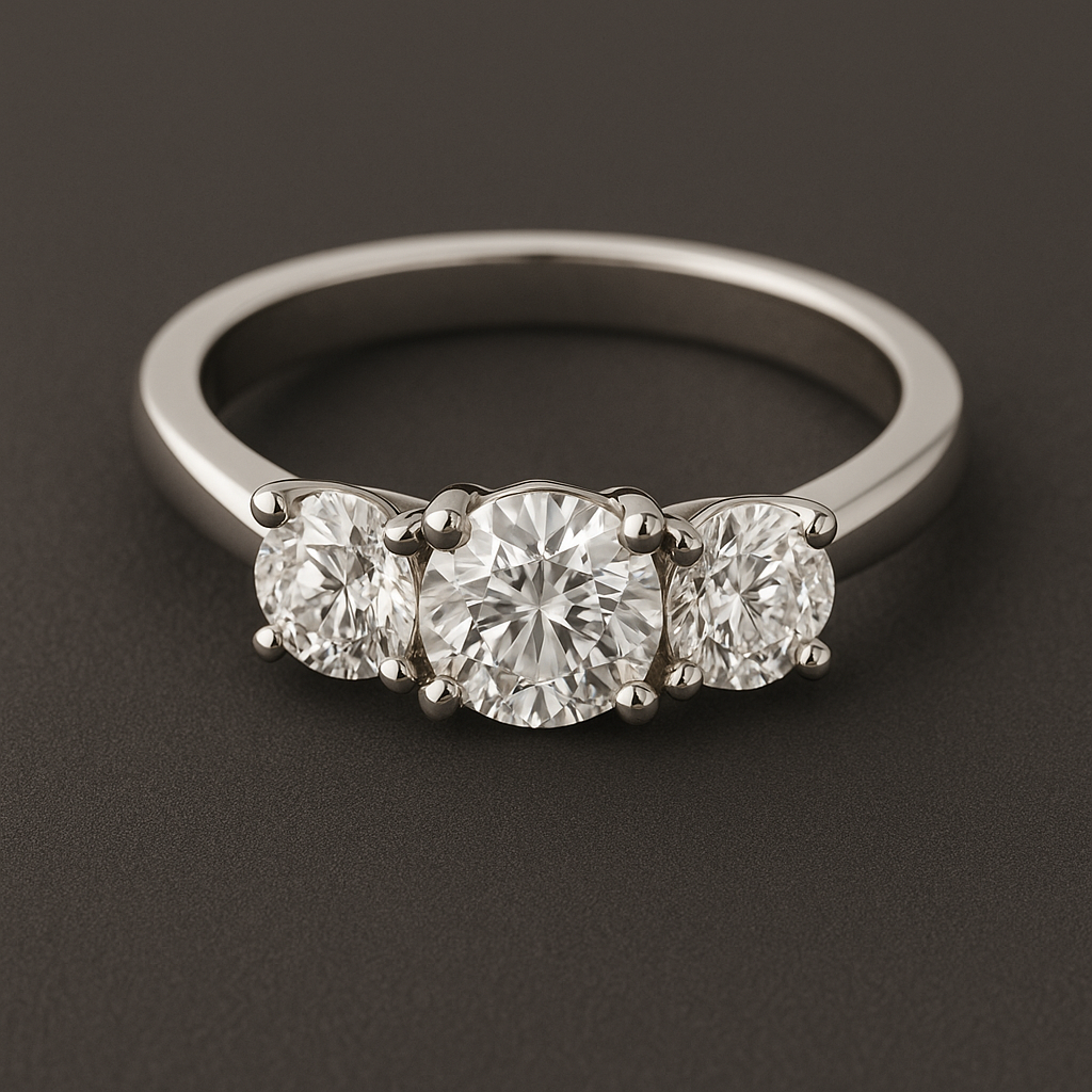 HK Signature – Three-Stone Diamond Ring